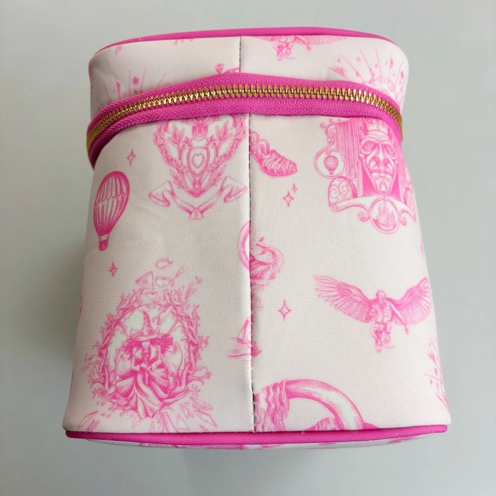 WICKED X Katie Kime Makeup Cosmetic Train Bag NWT HTF Pink Toile Glinda OZ - Picture 4 of 15